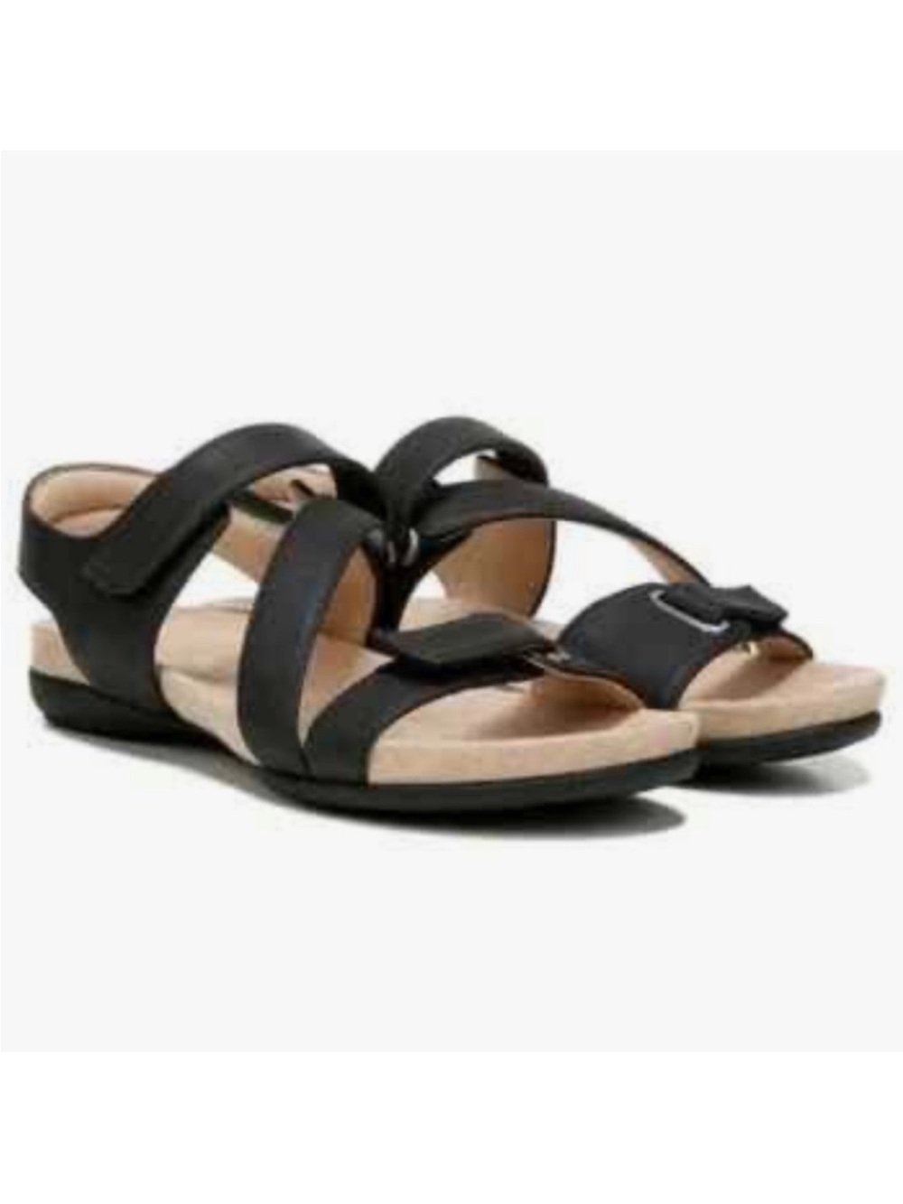 SOUL Naturalizer Black Adjustable Strap Comfort Sandals